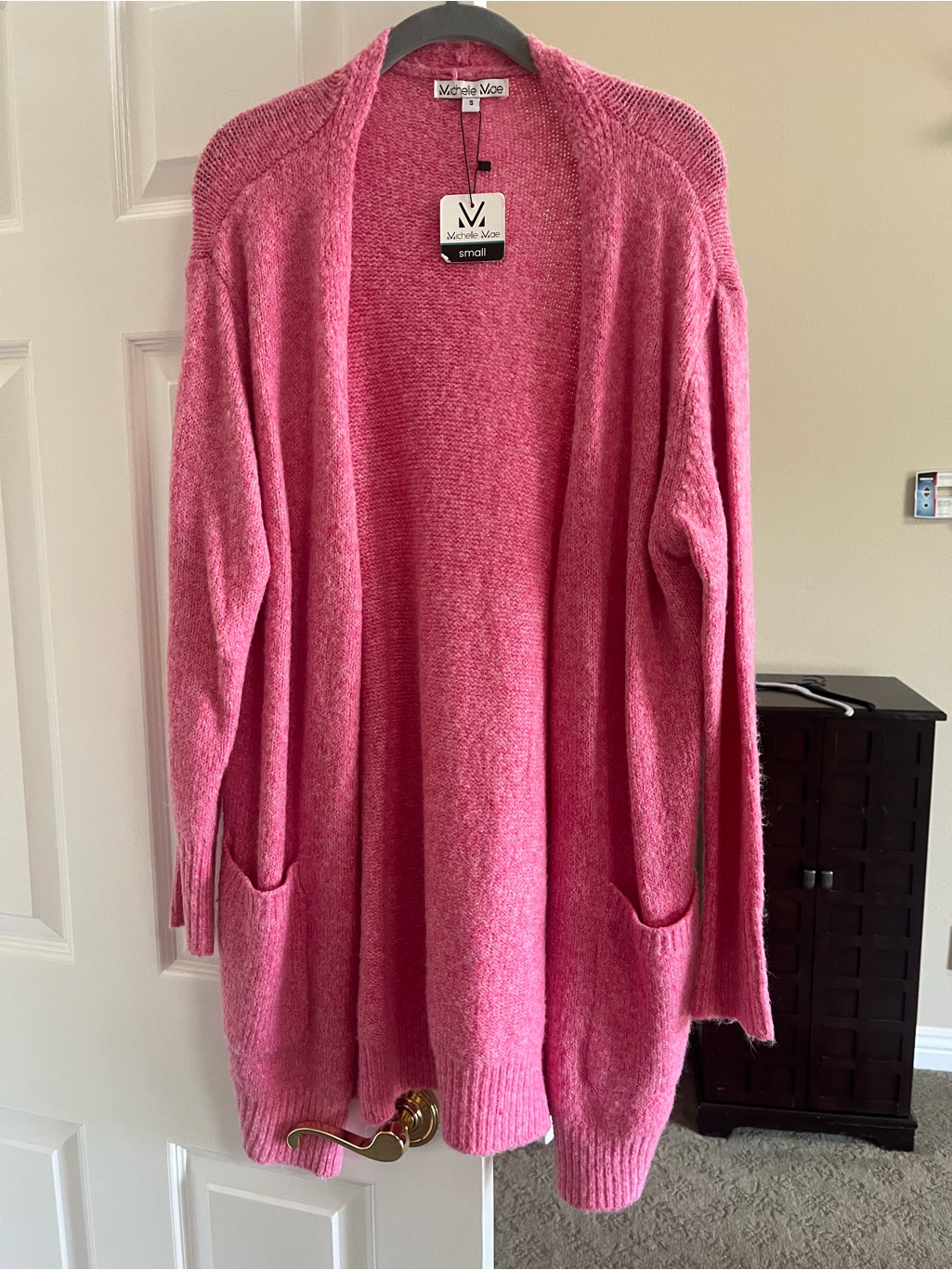 Michelle Mae Pink Open-Front Cozy Cardigan